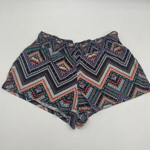 Boho Geo Patterned Pull On Lounge Shorts